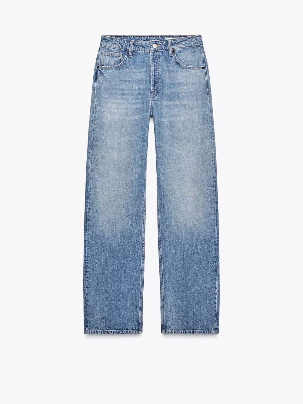 Zara Straight-Leg Women's Jeans - Light Blue Wash